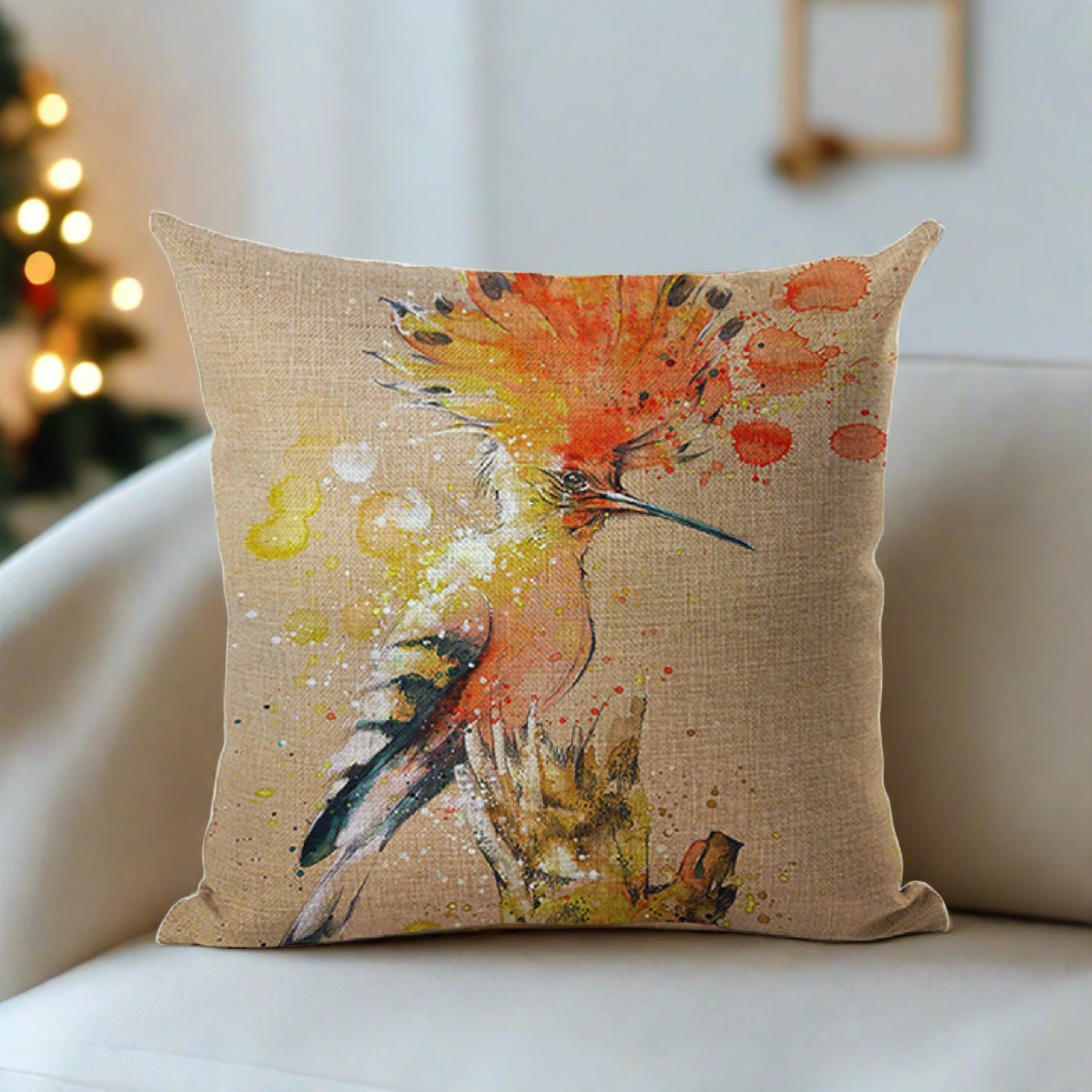 Bird Hoopoe Dark Brown Pillowcase