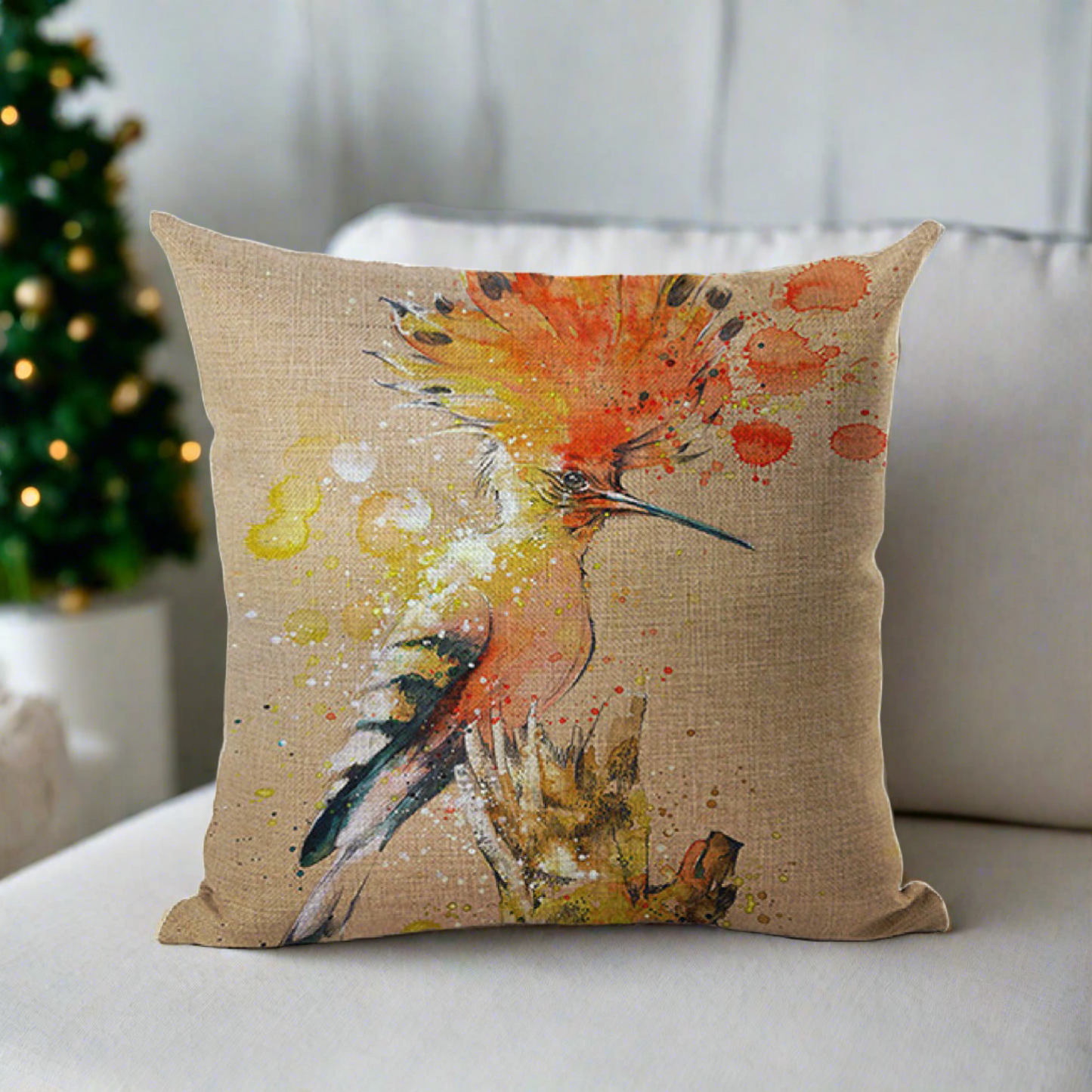 Bird Hoopoe Dark Brown Pillowcase