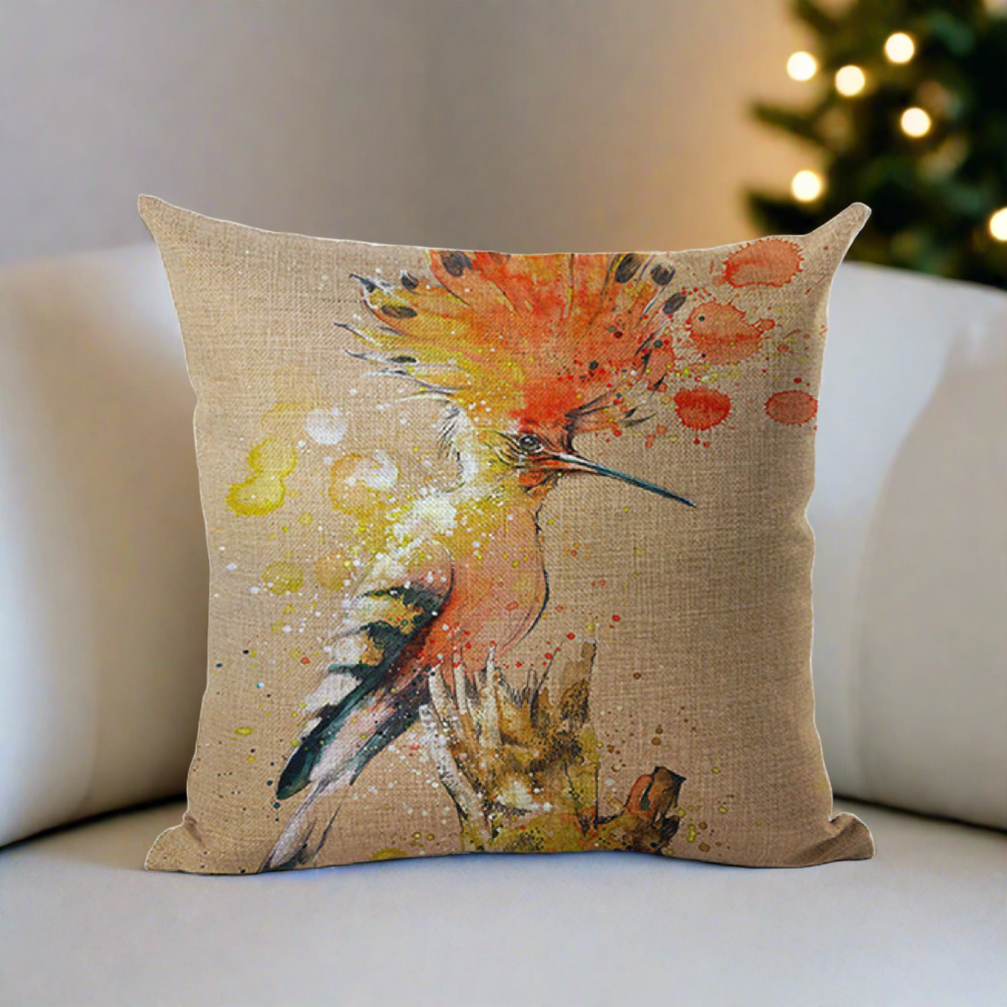 Bird Hoopoe Dark Brown Pillowcase