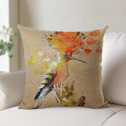 Bird Hoopoe Dark Brown Pillowcase