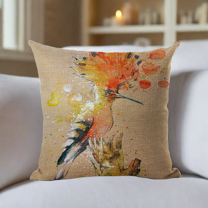 Bird Hoopoe Dark Brown Pillowcase