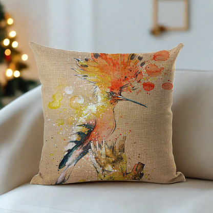 Bird Hoopoe Dark Brown Pillowcase