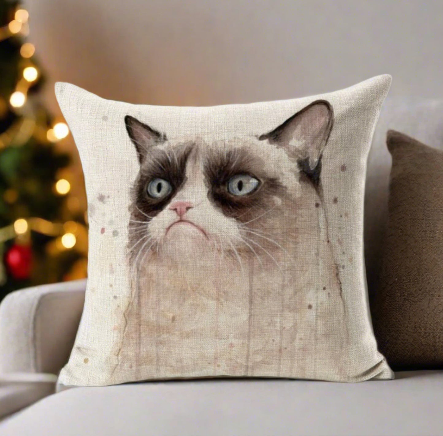 Grumpy Cat Pillow Cover