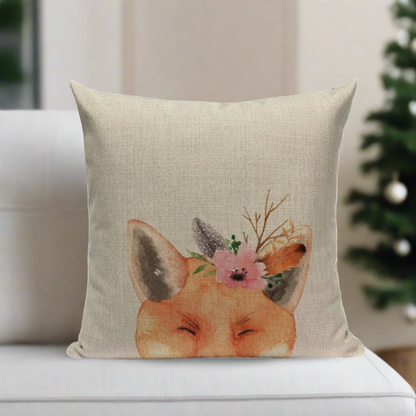Happy Spring Fox Pillow Case