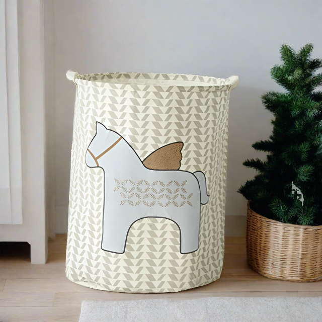 Unicorn Pegasus Light Blue Foldable Laundry Basket