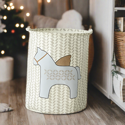 Unicorn Pegasus Light Blue Foldable Laundry Basket