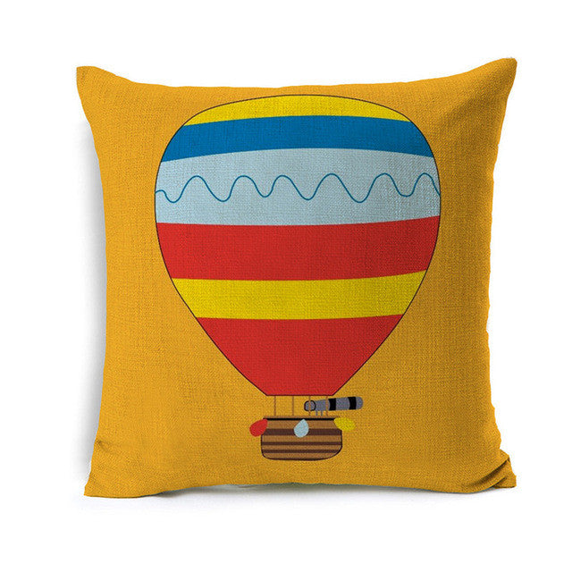 Colourful Orange Balloon Cushion Cover Throw Pillow Cover