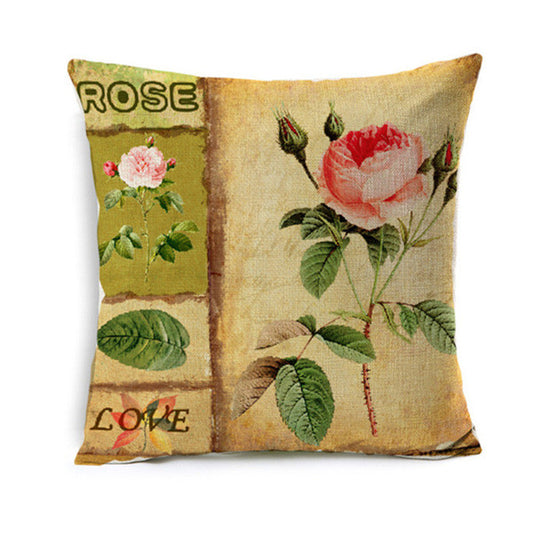 Vintage Peony Pillow Cover